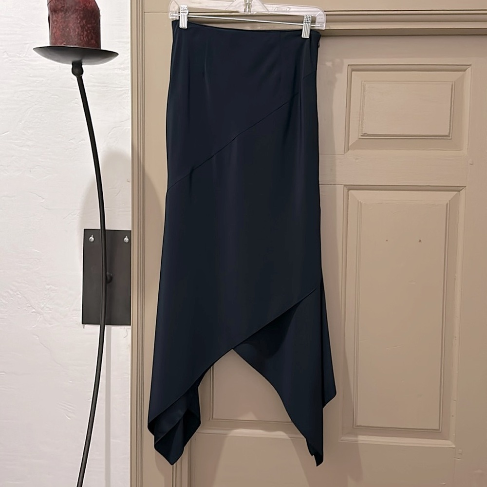 Dusk assymemetrical navy skirt size 8